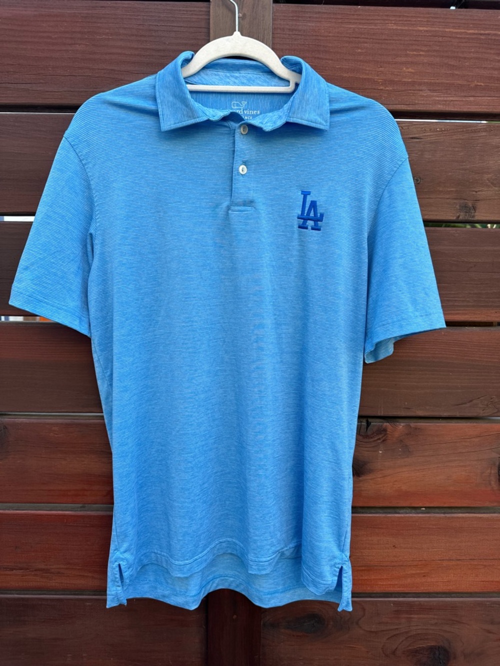 Vineyard Vines Light Blue LA Dodgers Embroidered Men’s Polo